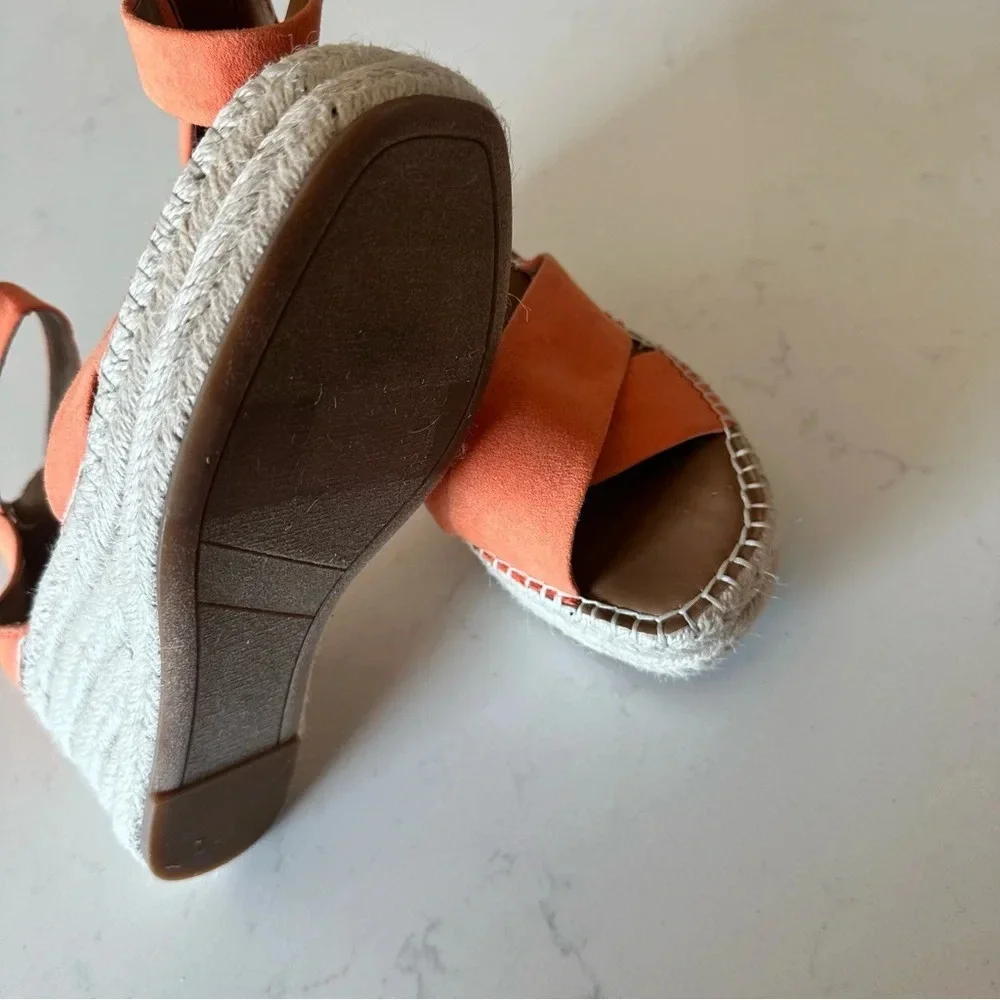 NORDSTROM RACK Caroline Platform Wedge in orange size: 5.5